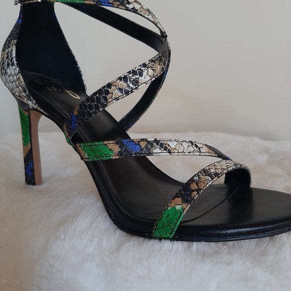 Multi-Color Strappy Heels - Picture 1 of 7